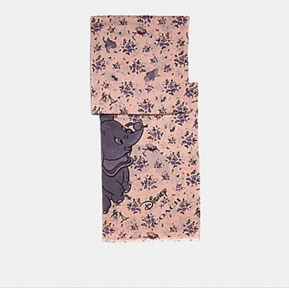 NWT Disney x Coach Dumbo Floral Scarf - Picture 1 of 4